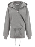 Gray Cotton Short Dress