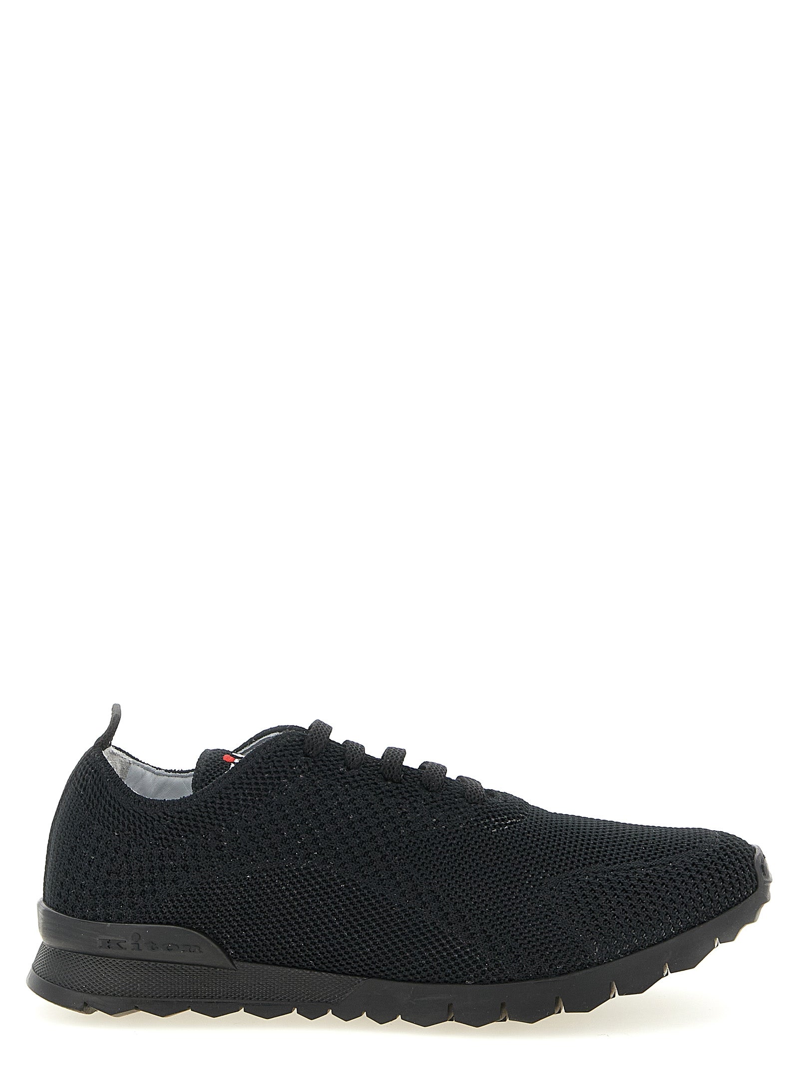 Black Cotton Athletic Sneakers