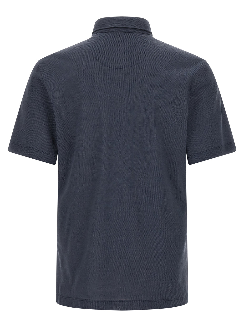 Blue Cotton Polo Shirt
