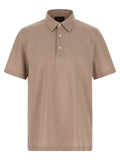 Beige Cotton Polo Shirt