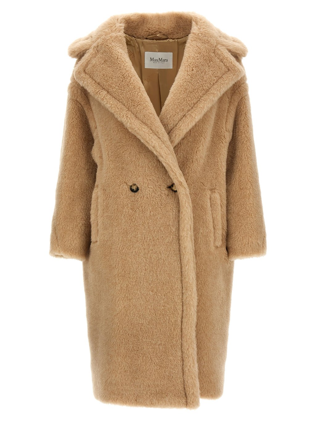 Beige Alpaca Leather Coat