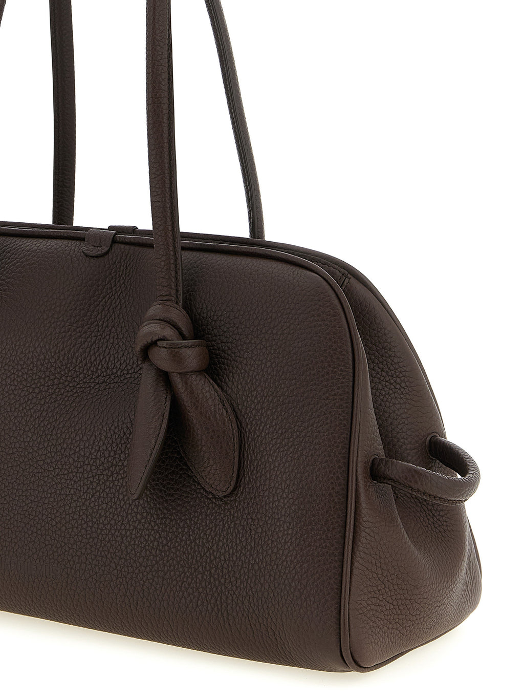 Brown Calfskin Shoulder Bag