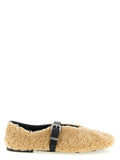 Beige Calfskin Ballet Flats