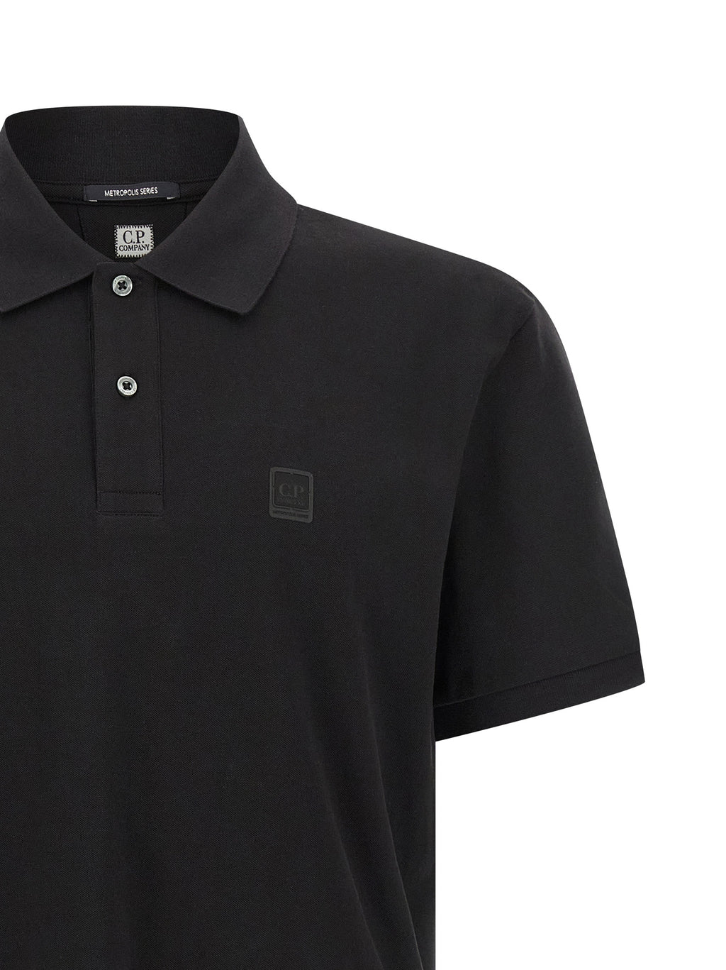 Black Cotton Polo Shirt