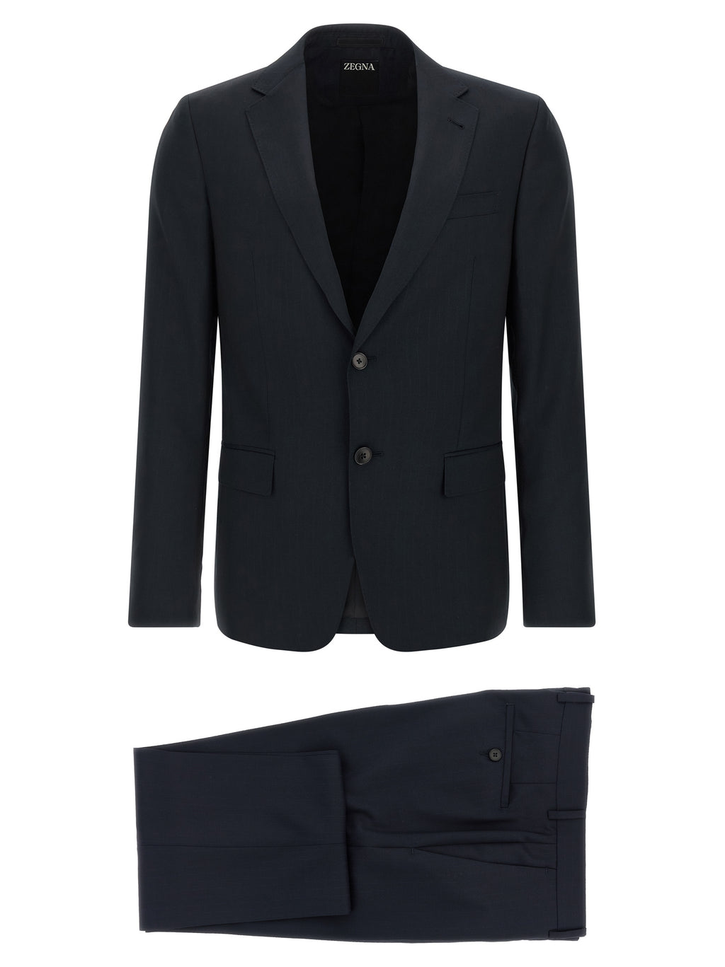Blue Wool Two-Piece Suit