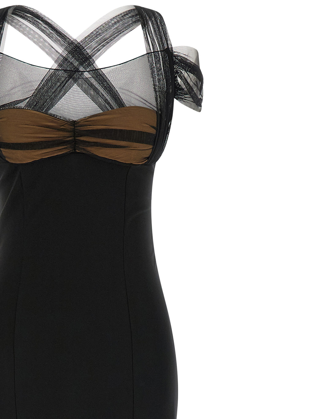 Black Viscose Long Dress