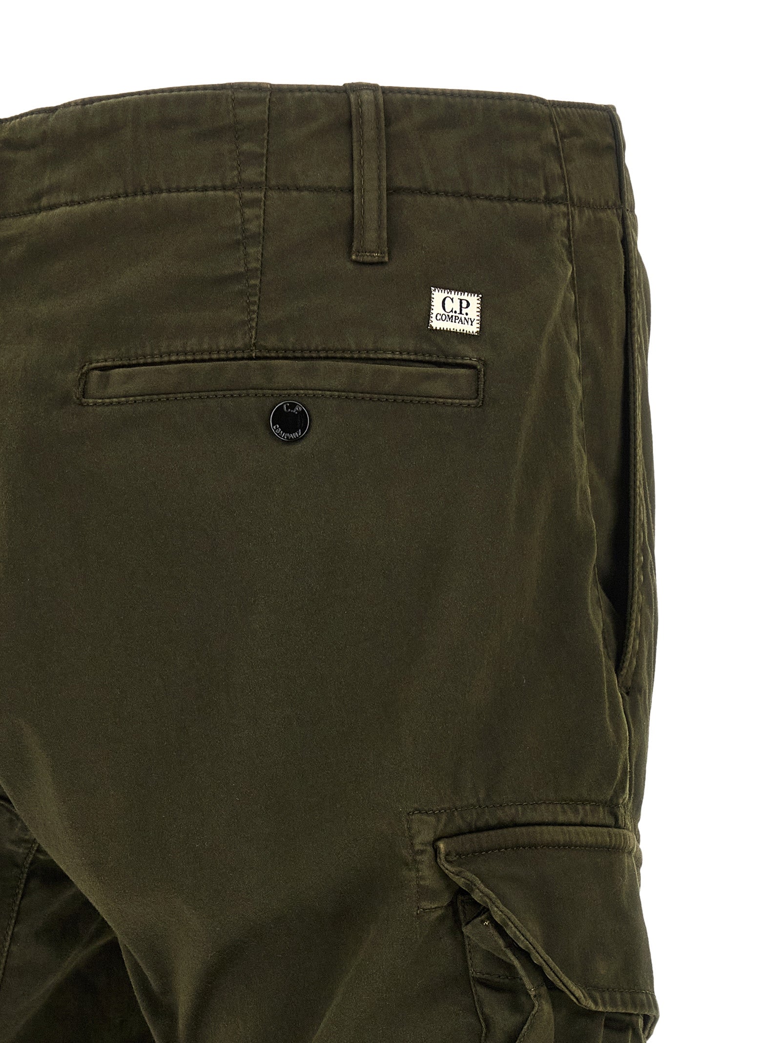 Bicolor Cotton Cargo Pants