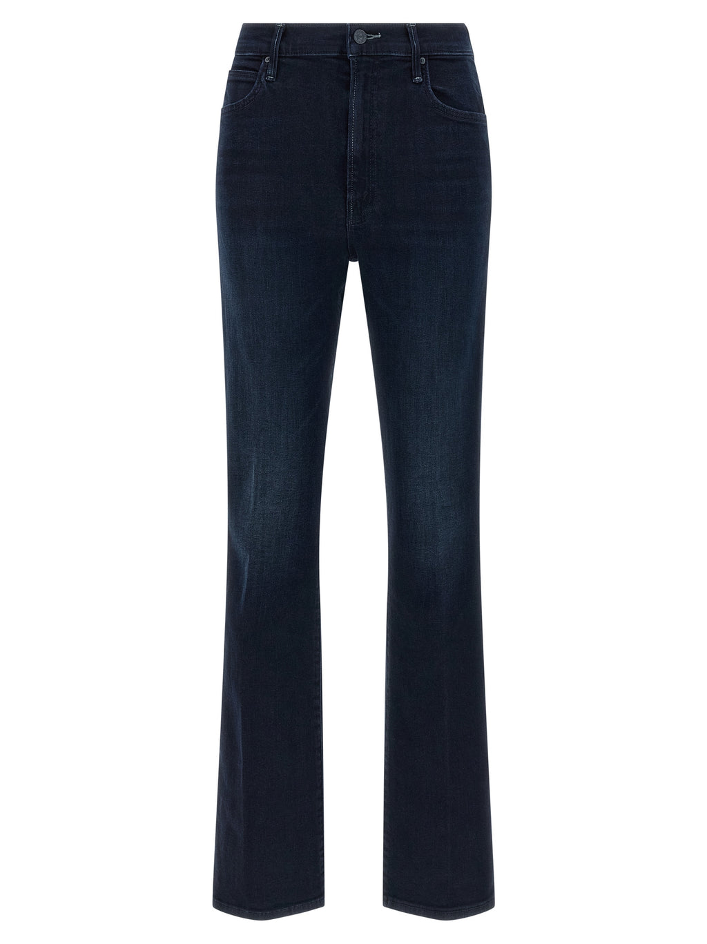 Blue Cotton Flared Jeans