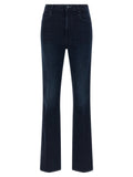 Blue Cotton Flared Jeans