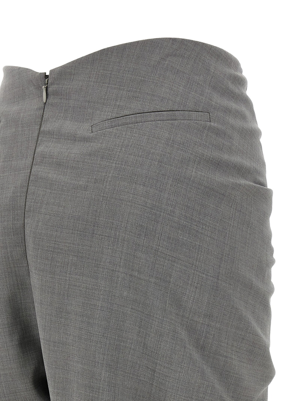 Gray Virgin Wool Dress Pants