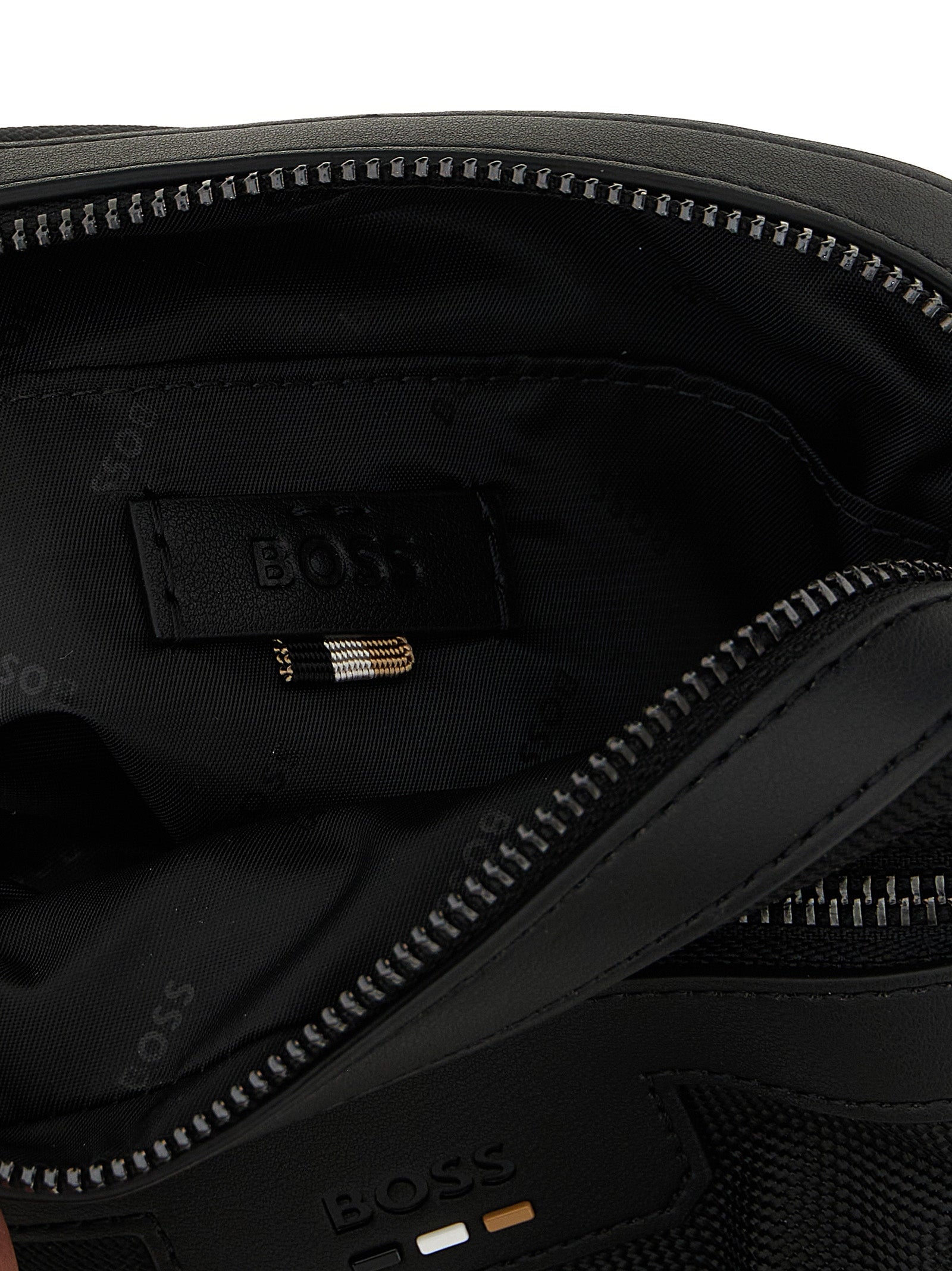 Black Polyester Crossbody Bag