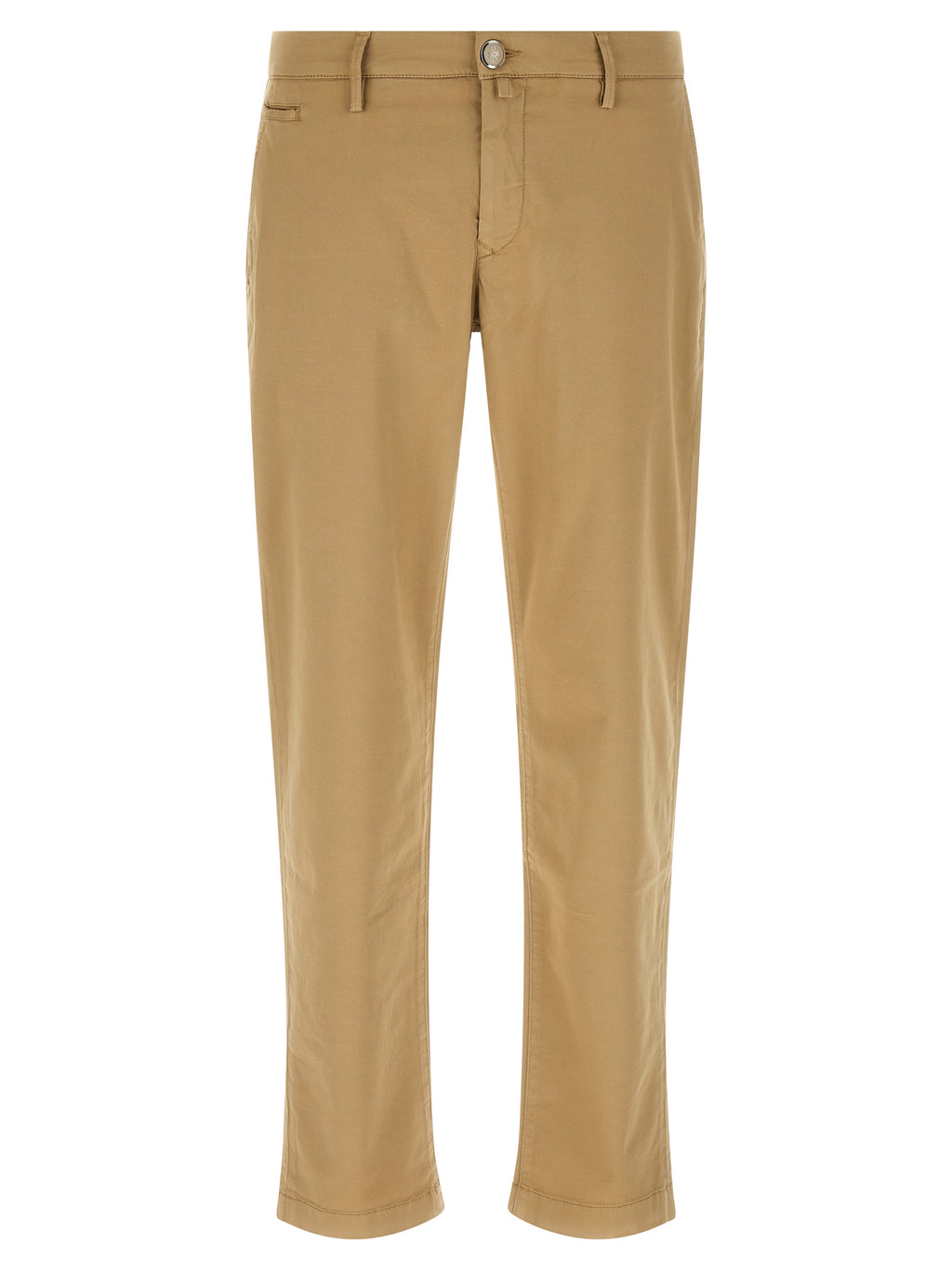 Beige Cotton Chino Pants