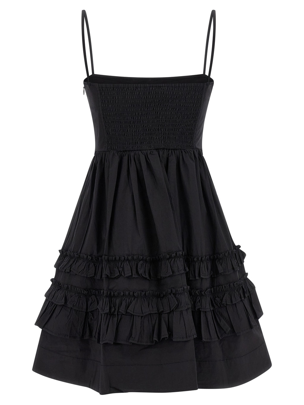 Black Cotton Short Dress