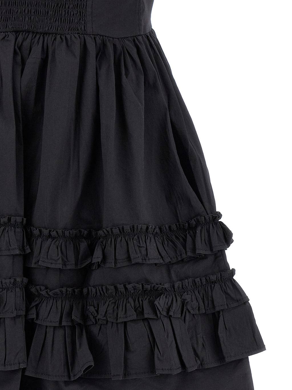 Black Cotton Short Dress
