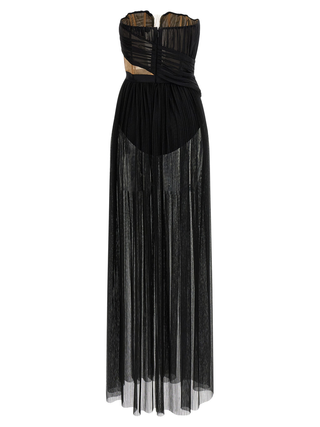 Black Viscose Long Dress