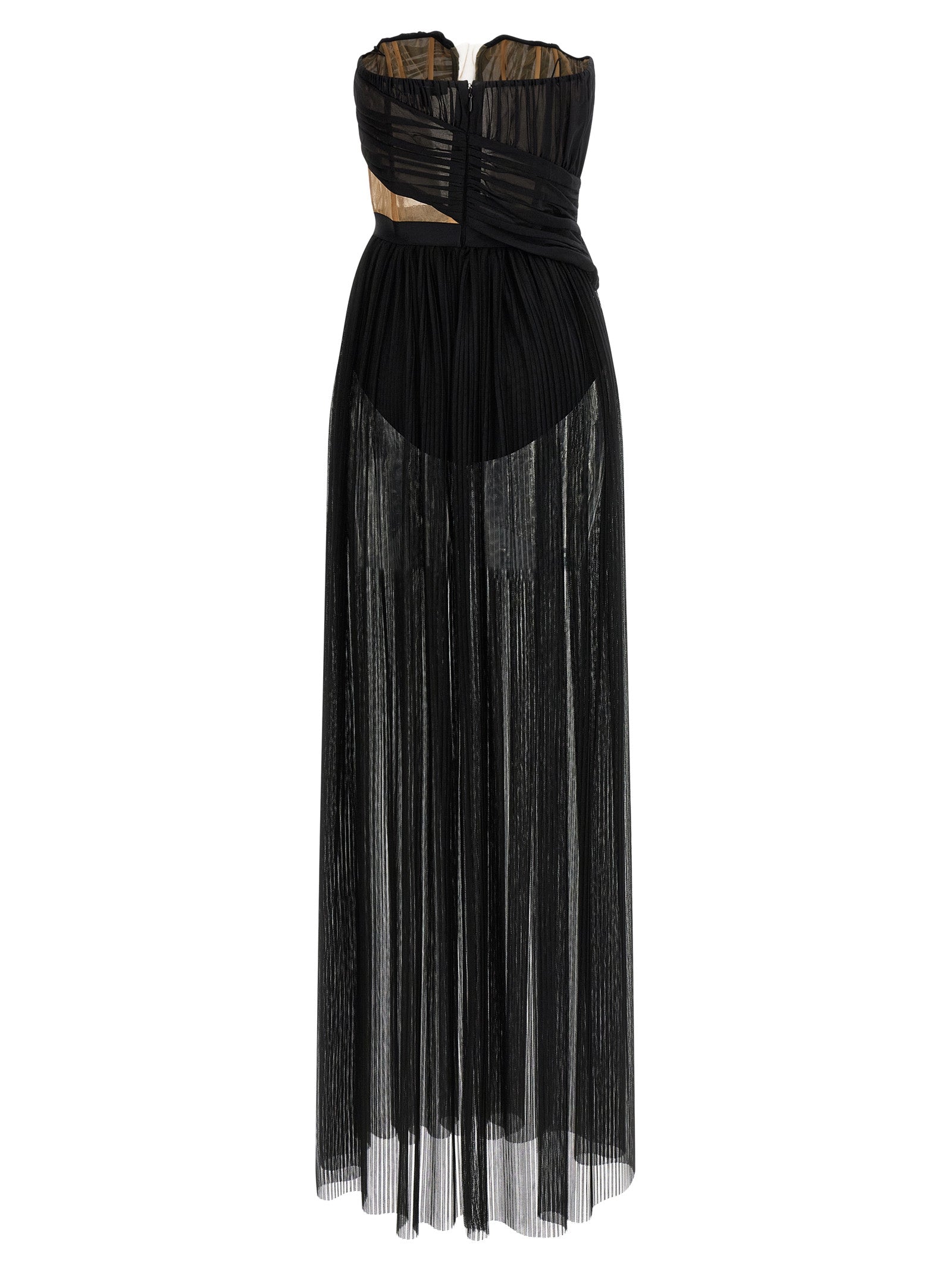 Black Viscose Long Dress