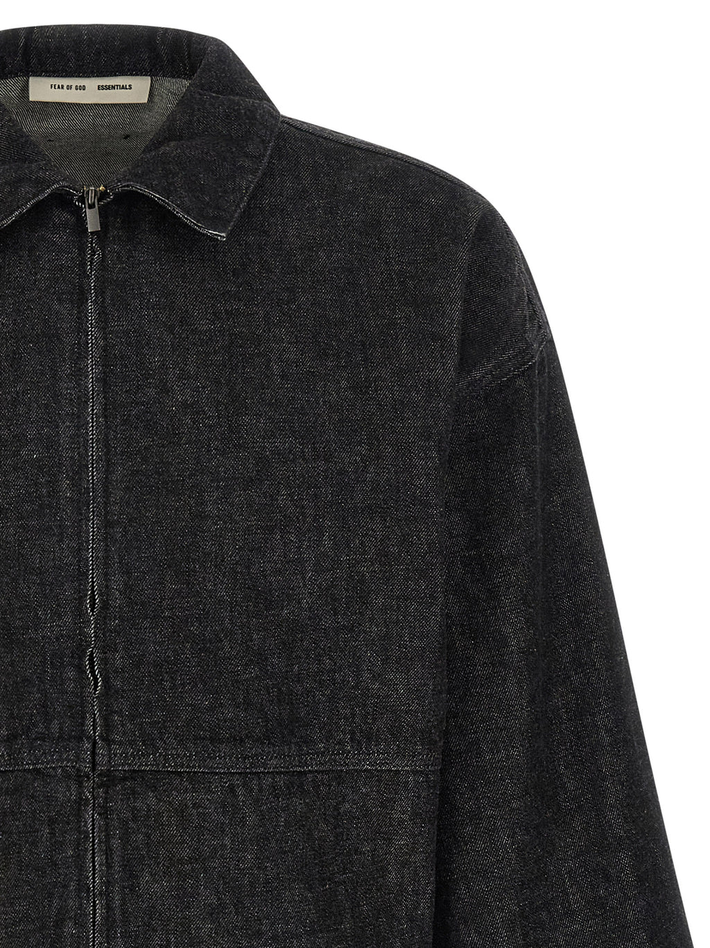 Black Cotton Denim Jacket
