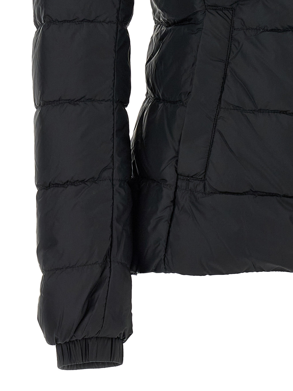 Black Polyamide Full-Length Jacket