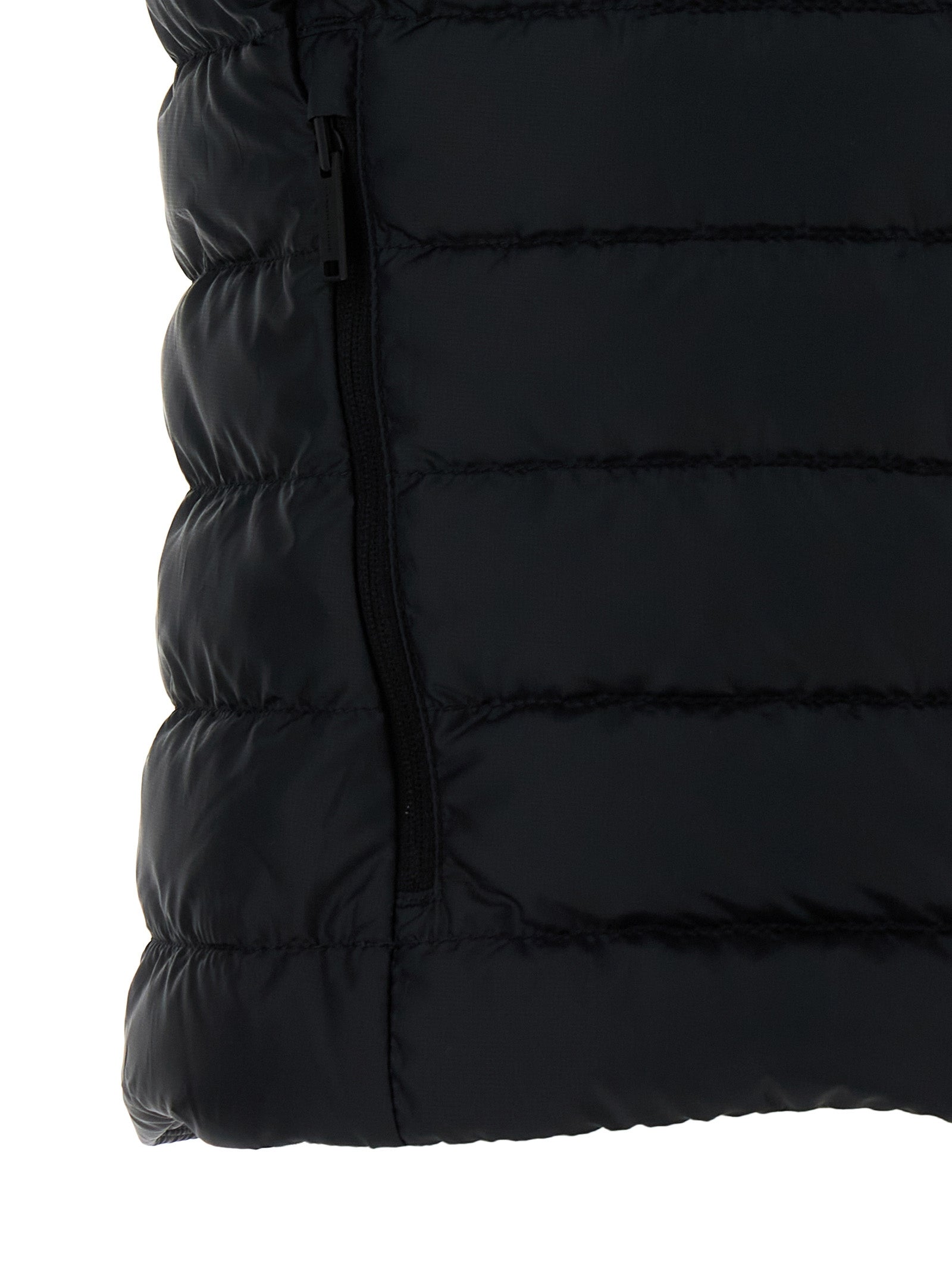 Black Polyamide Sleeveless Jacket