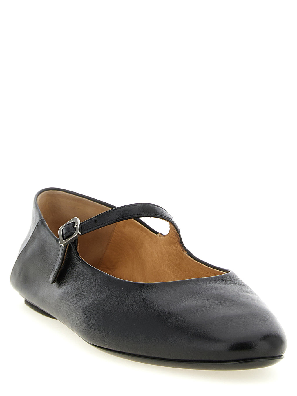 Black Calfskin Ballet Flats