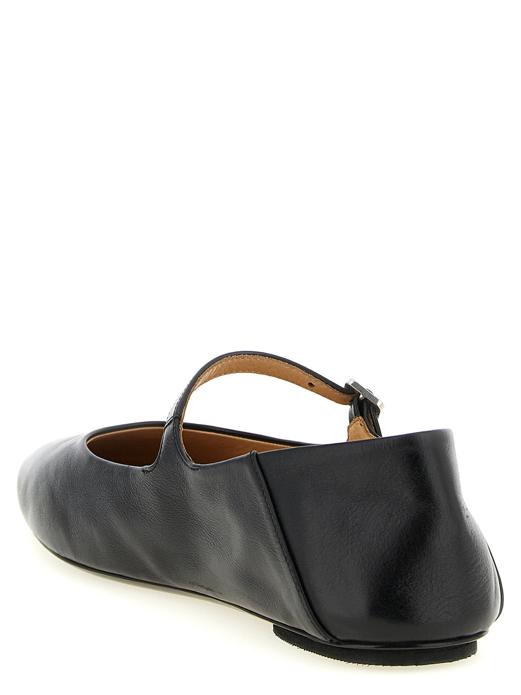 Black Calfskin Ballet Flats