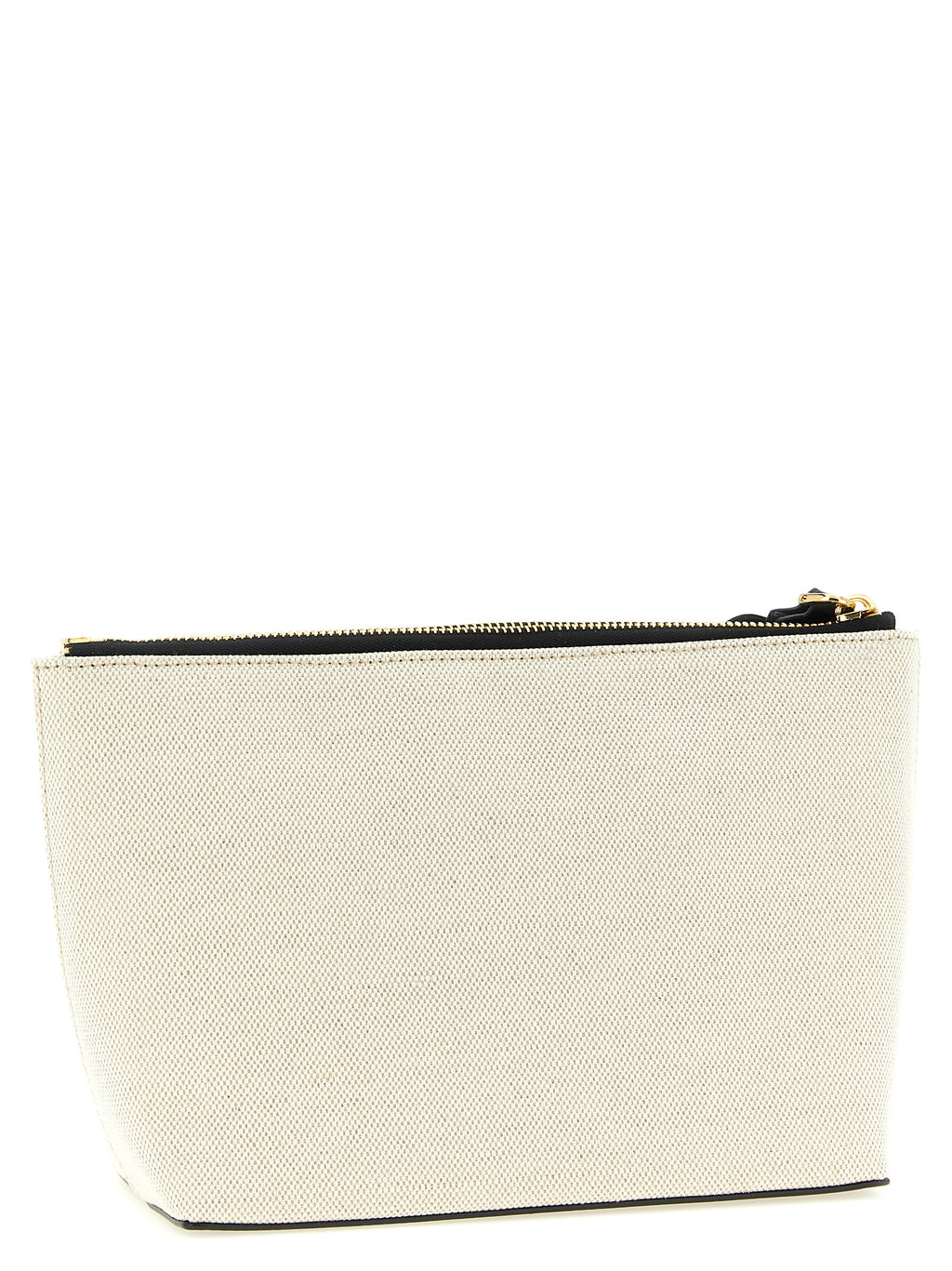 Beige Cotton Clutch Bag
