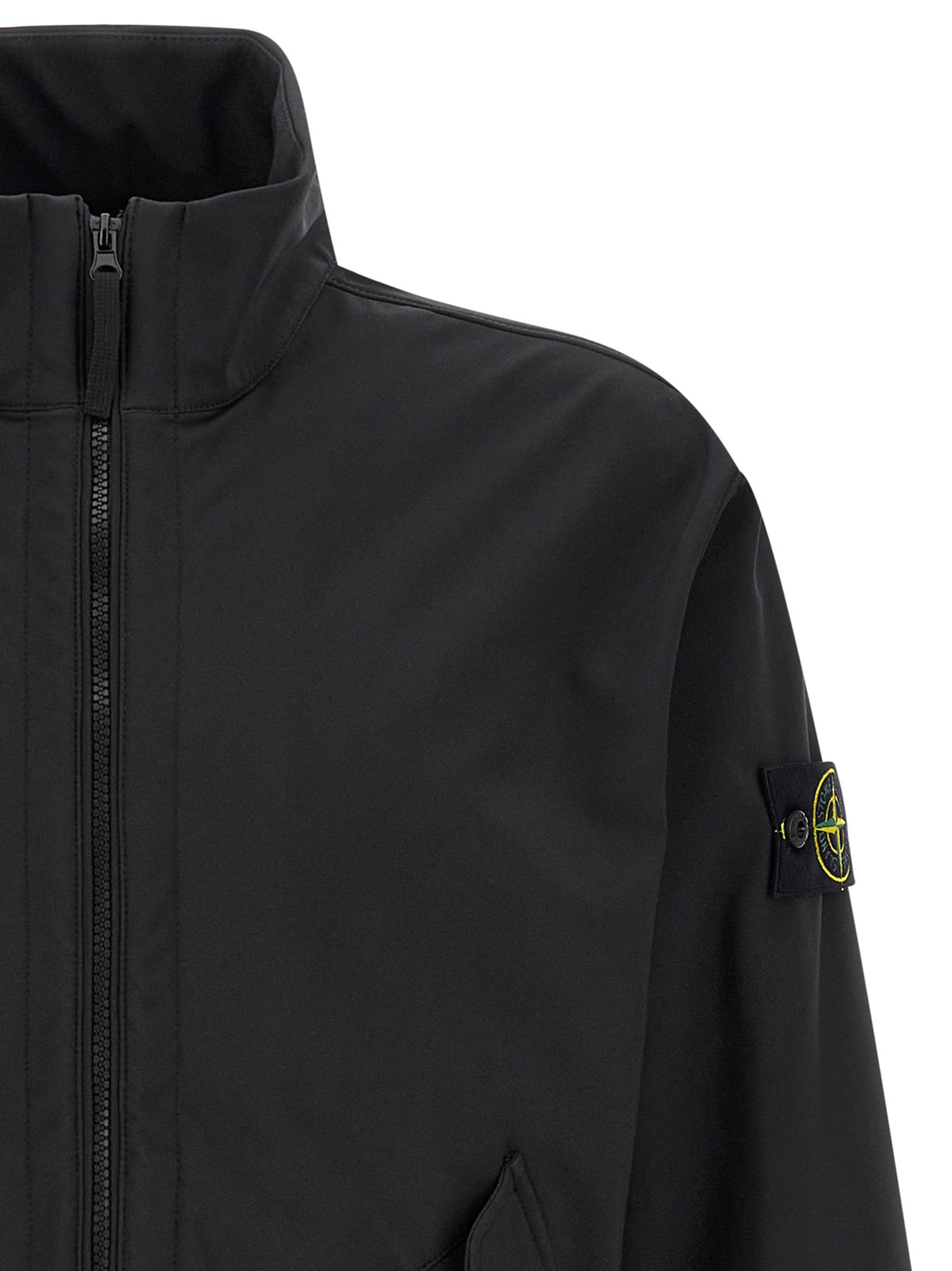 Black Polyester Shell Jacket