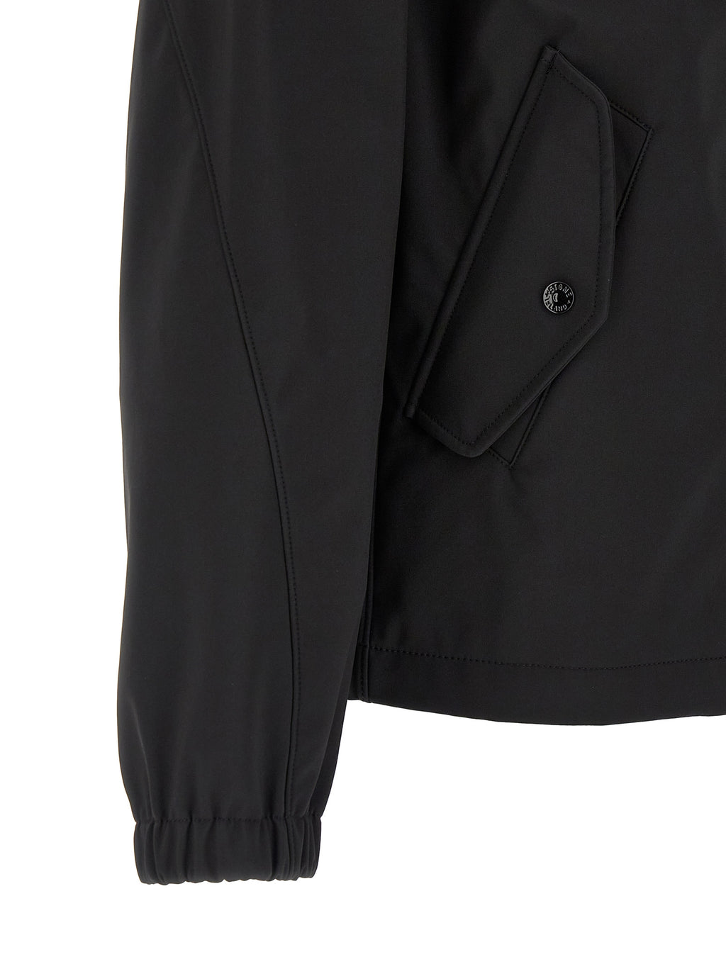 Black Polyester Shell Jacket