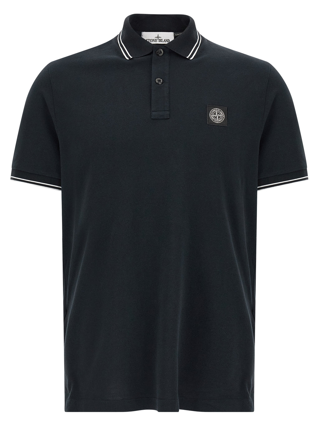 Blue Cotton Polo Shirt