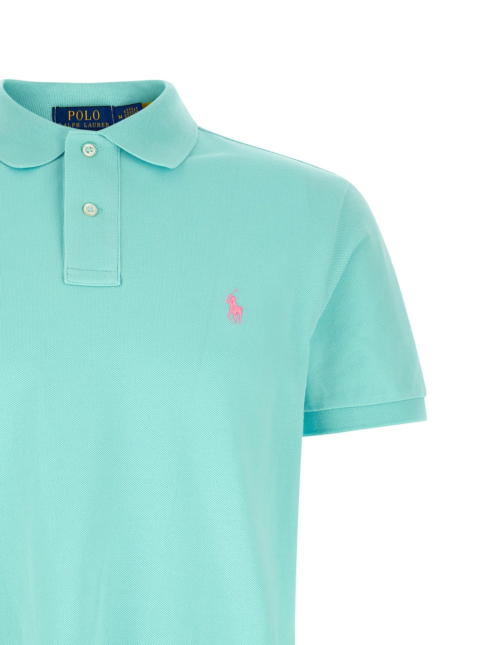 Blue Cotton Polo Shirt