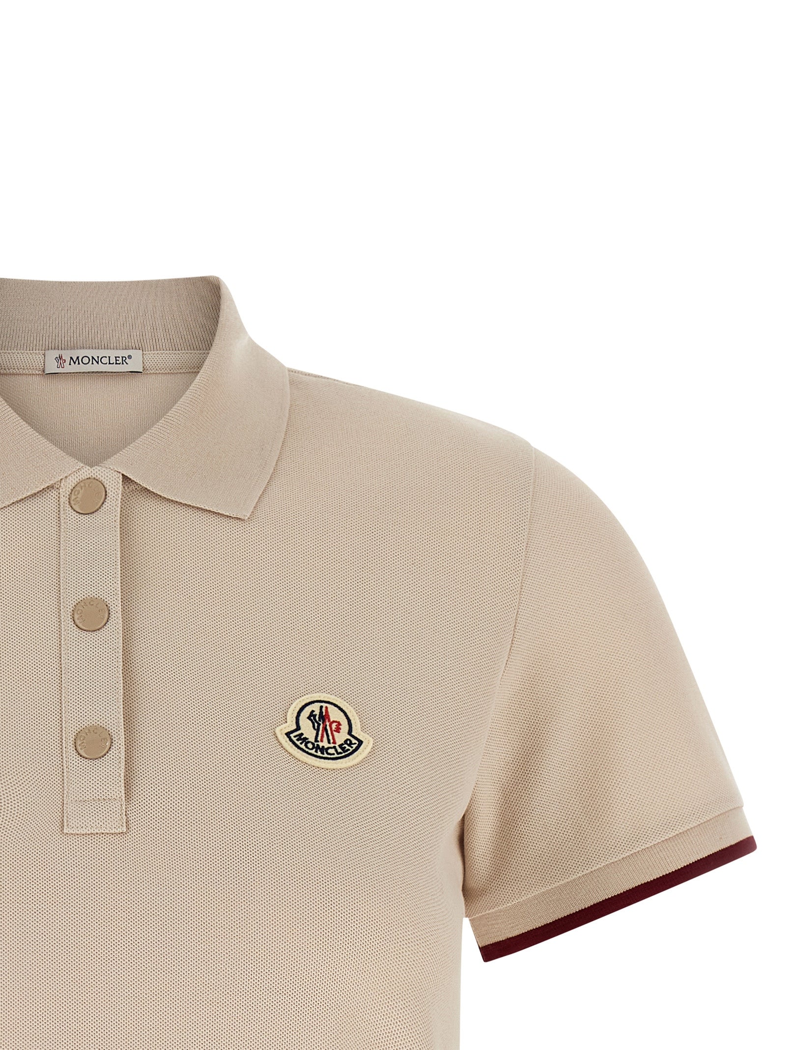 Beige Cotton Polo Shirt