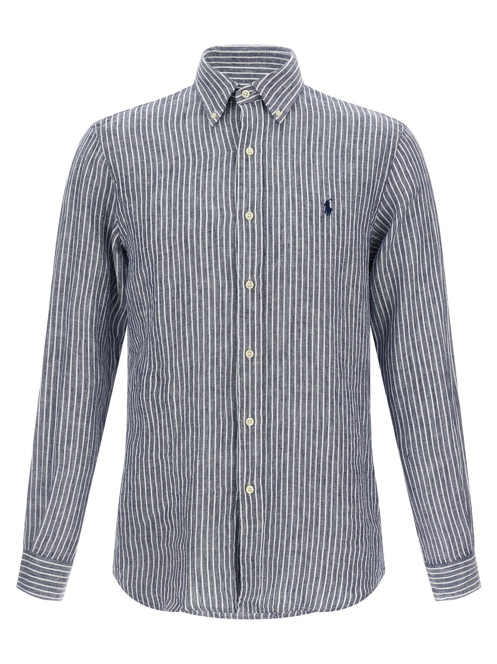Blue Linen Blouse