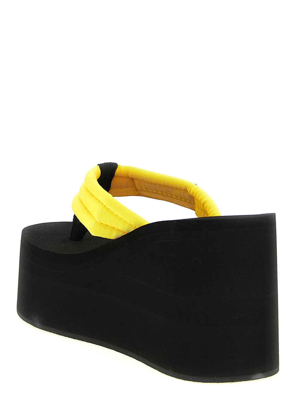 Bicolor Viscose Wedge Sandals