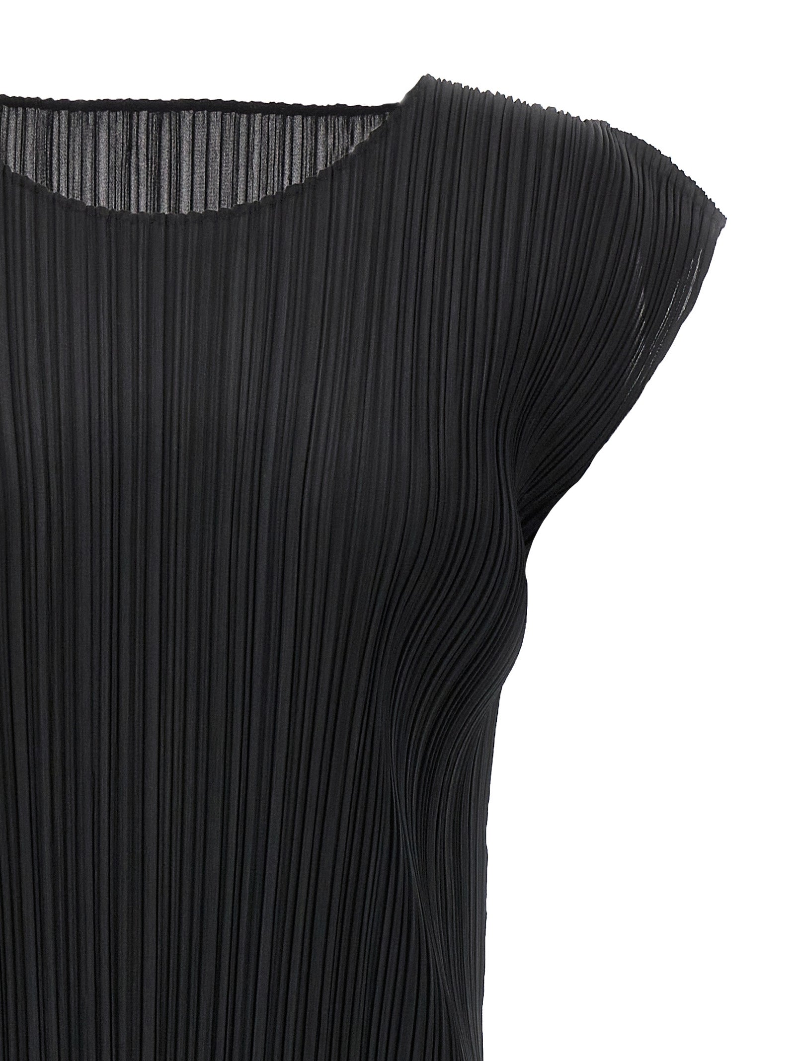 Black Polyester Midi Dress
