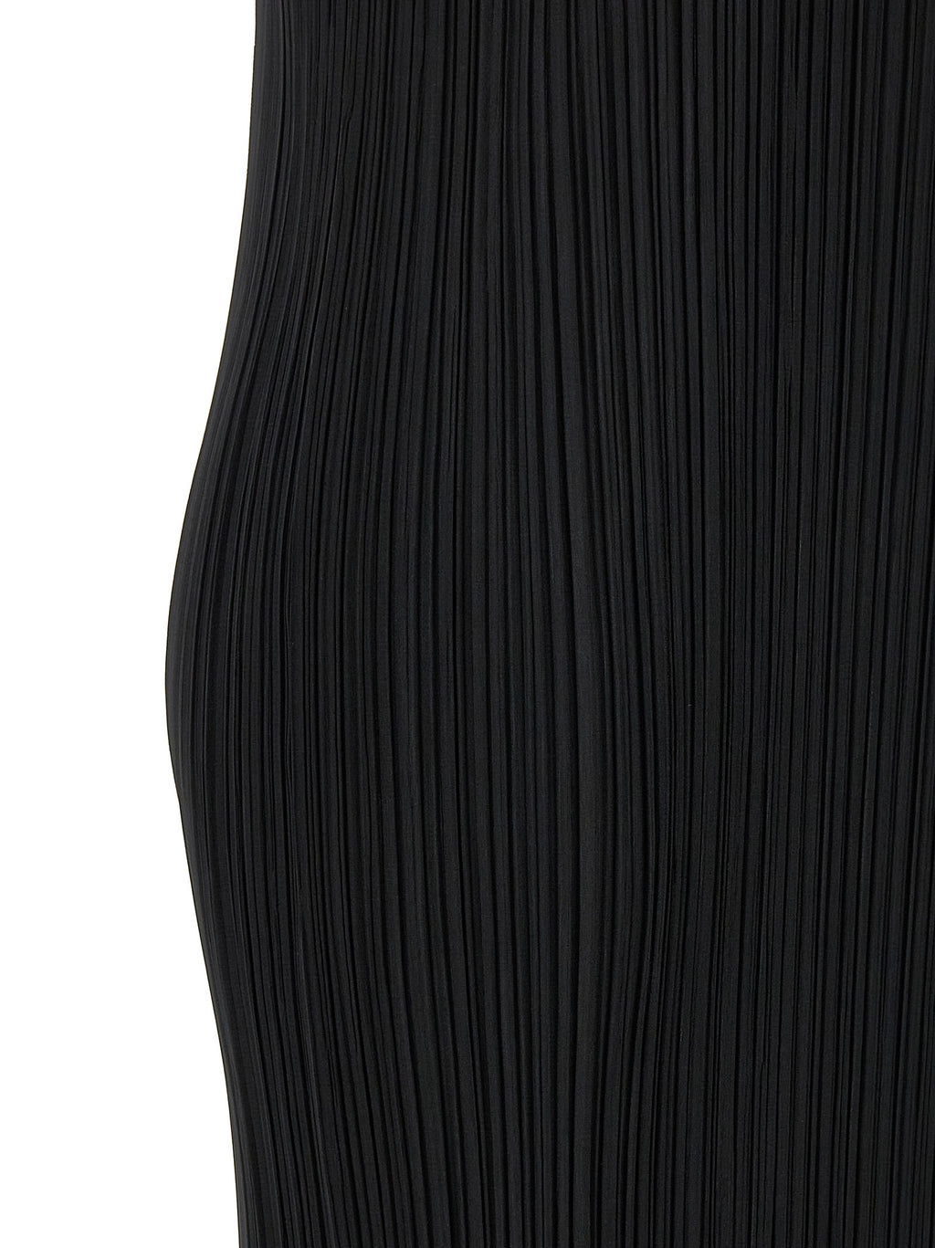 Black Polyester Midi Dress