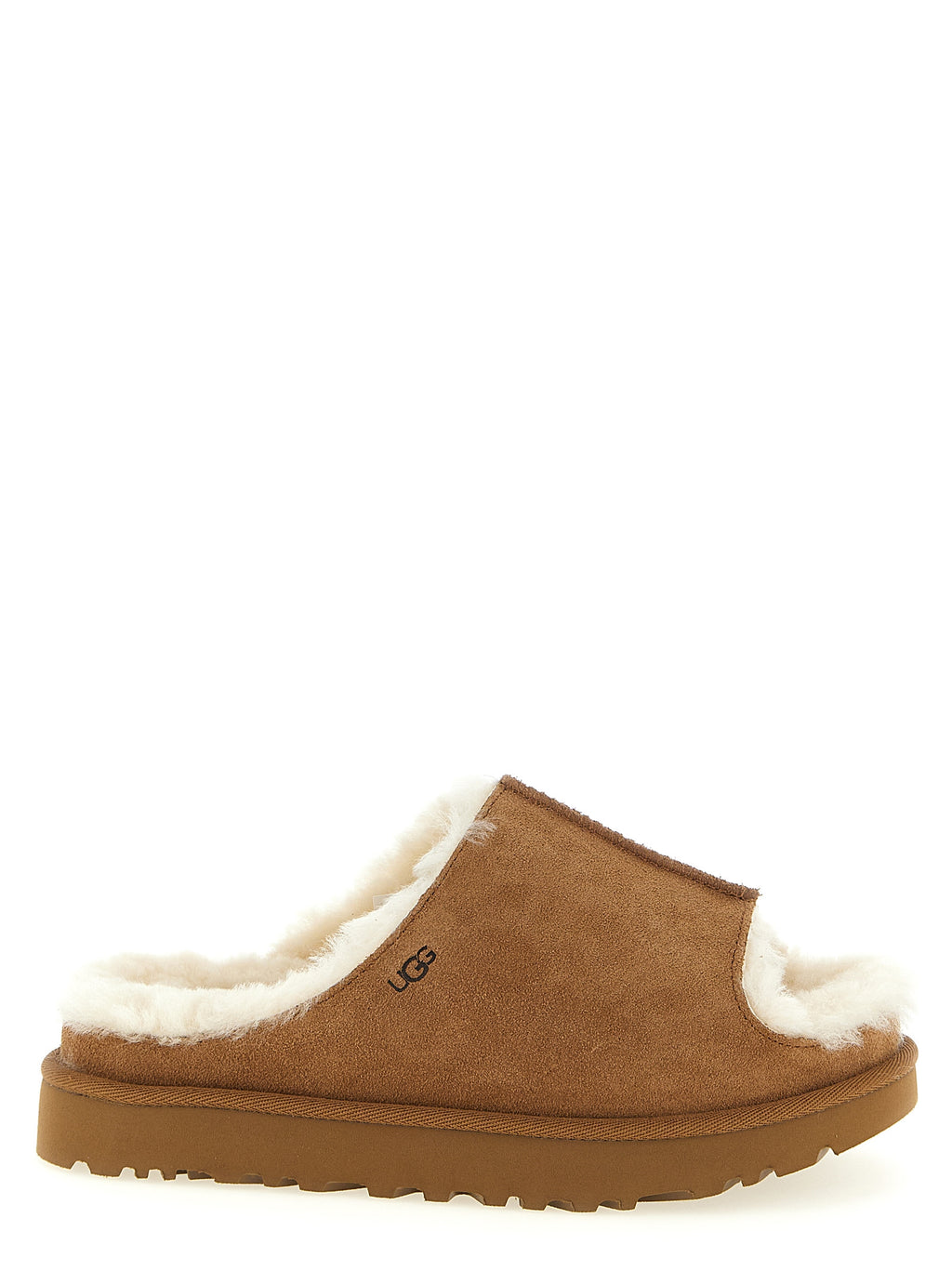 Brown Leather Slides