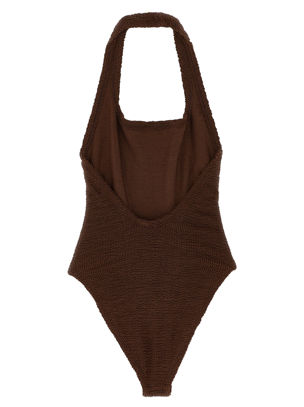 Brown Polyamide One-Piece Swimsuit
