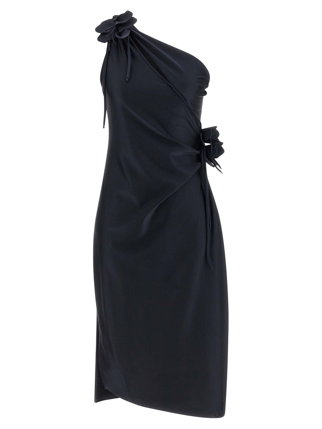 Black Polyamide Midi Dress