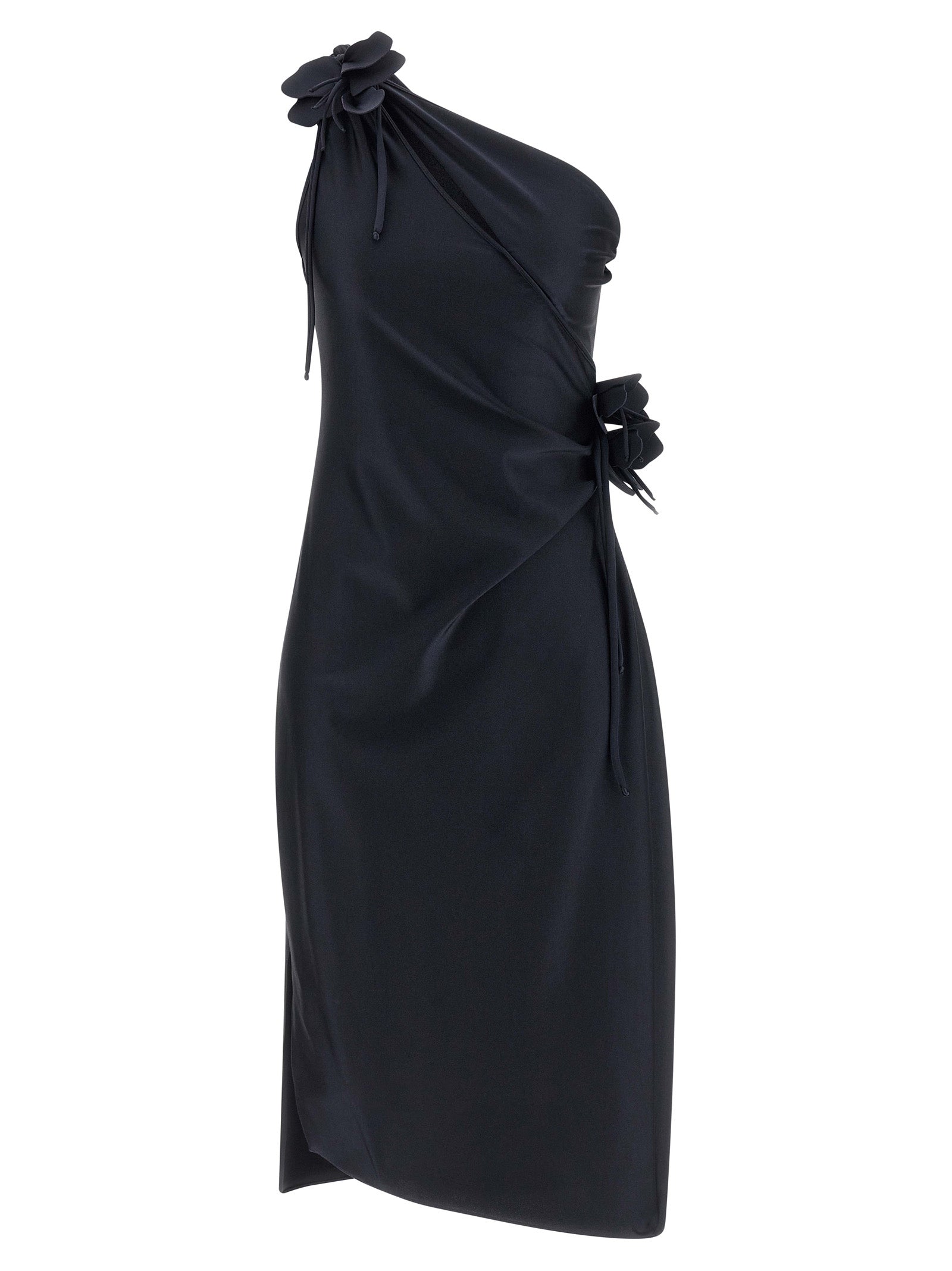 Black Polyamide Midi Dress