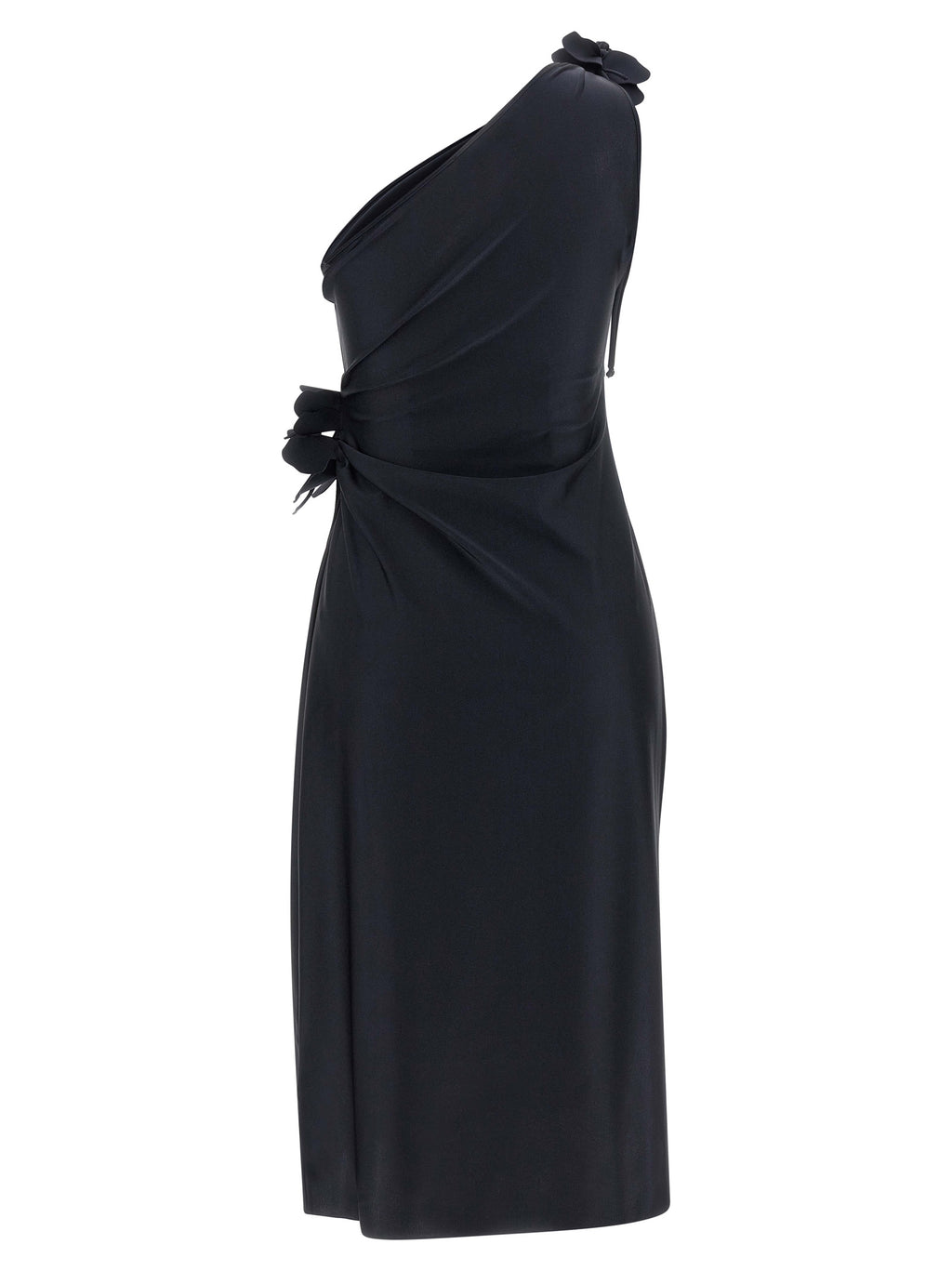 Black Polyamide Midi Dress