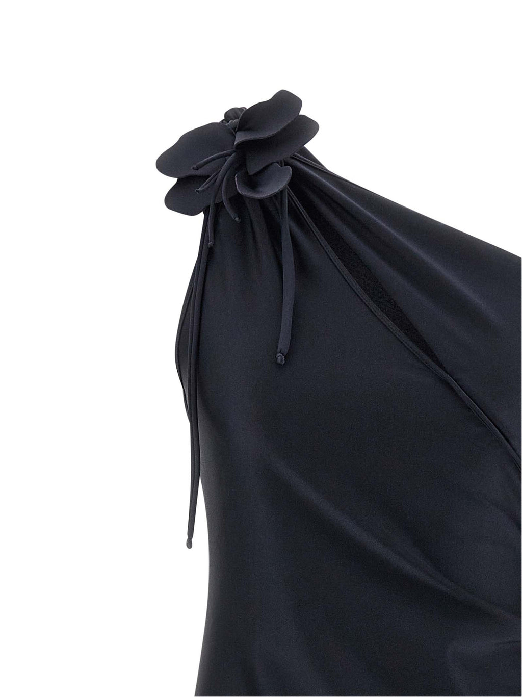 Black Polyamide Midi Dress