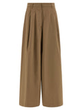 Brown Cotton Mini Skirt