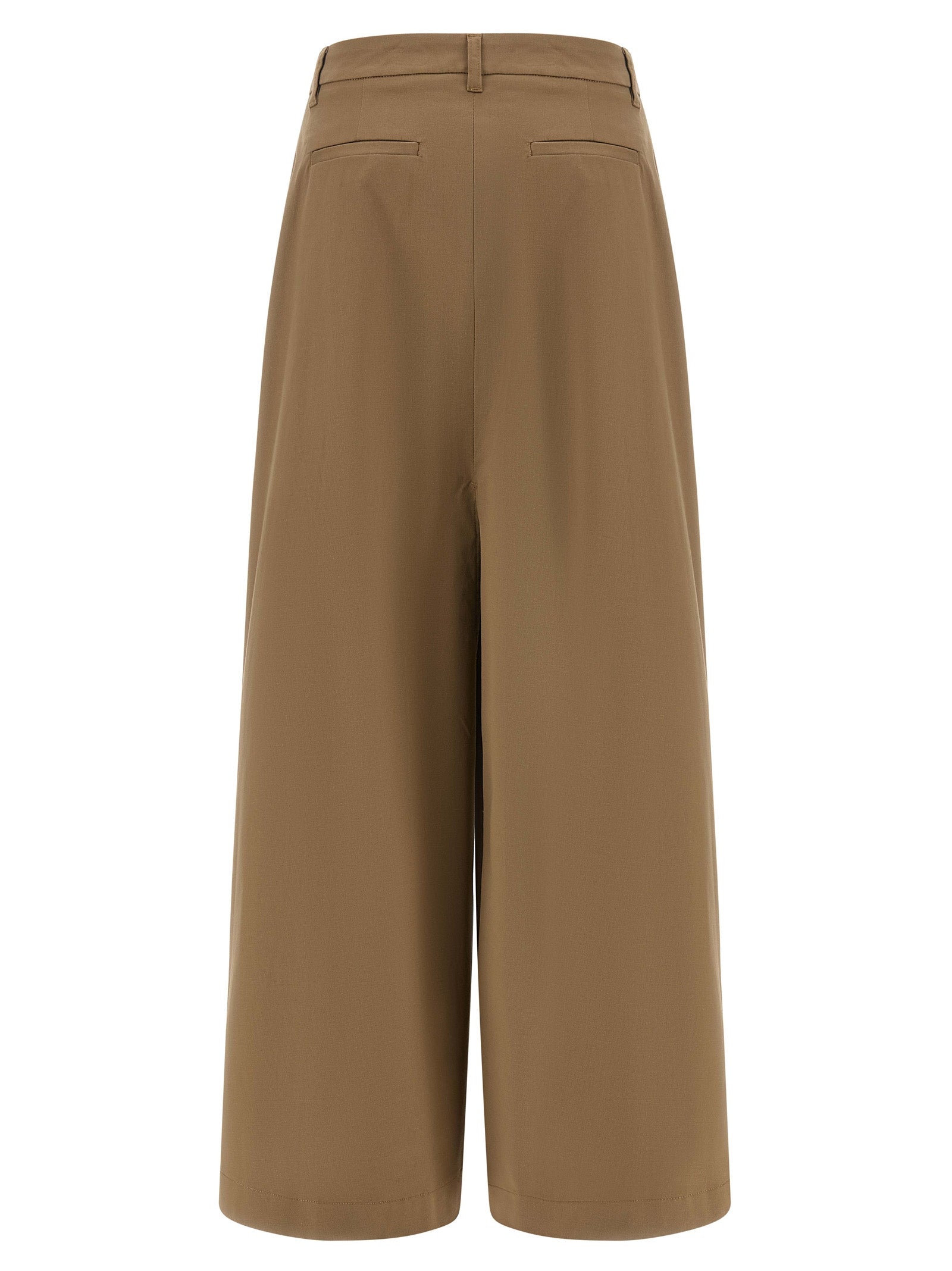 Brown Cotton Mini Skirt