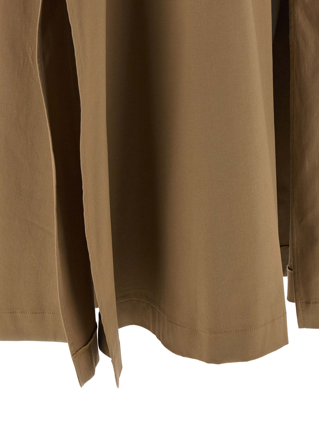 Brown Cotton Mini Skirt