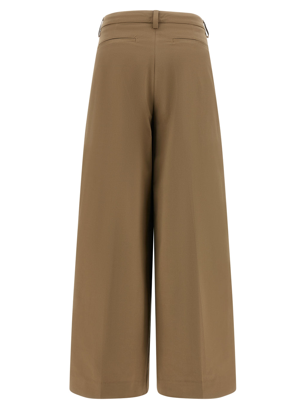Brown Cotton Casual Pants
