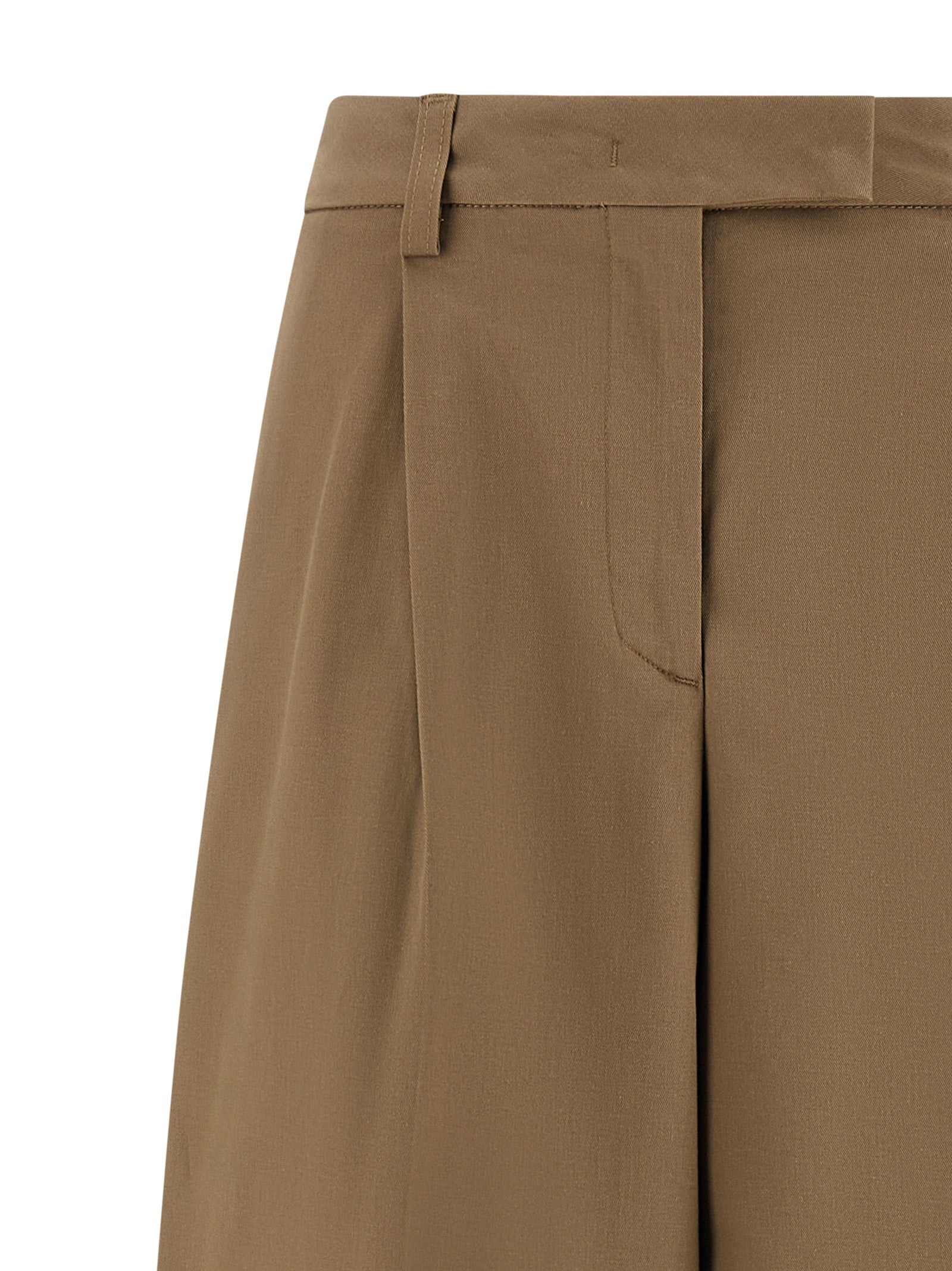 Brown Cotton Casual Pants