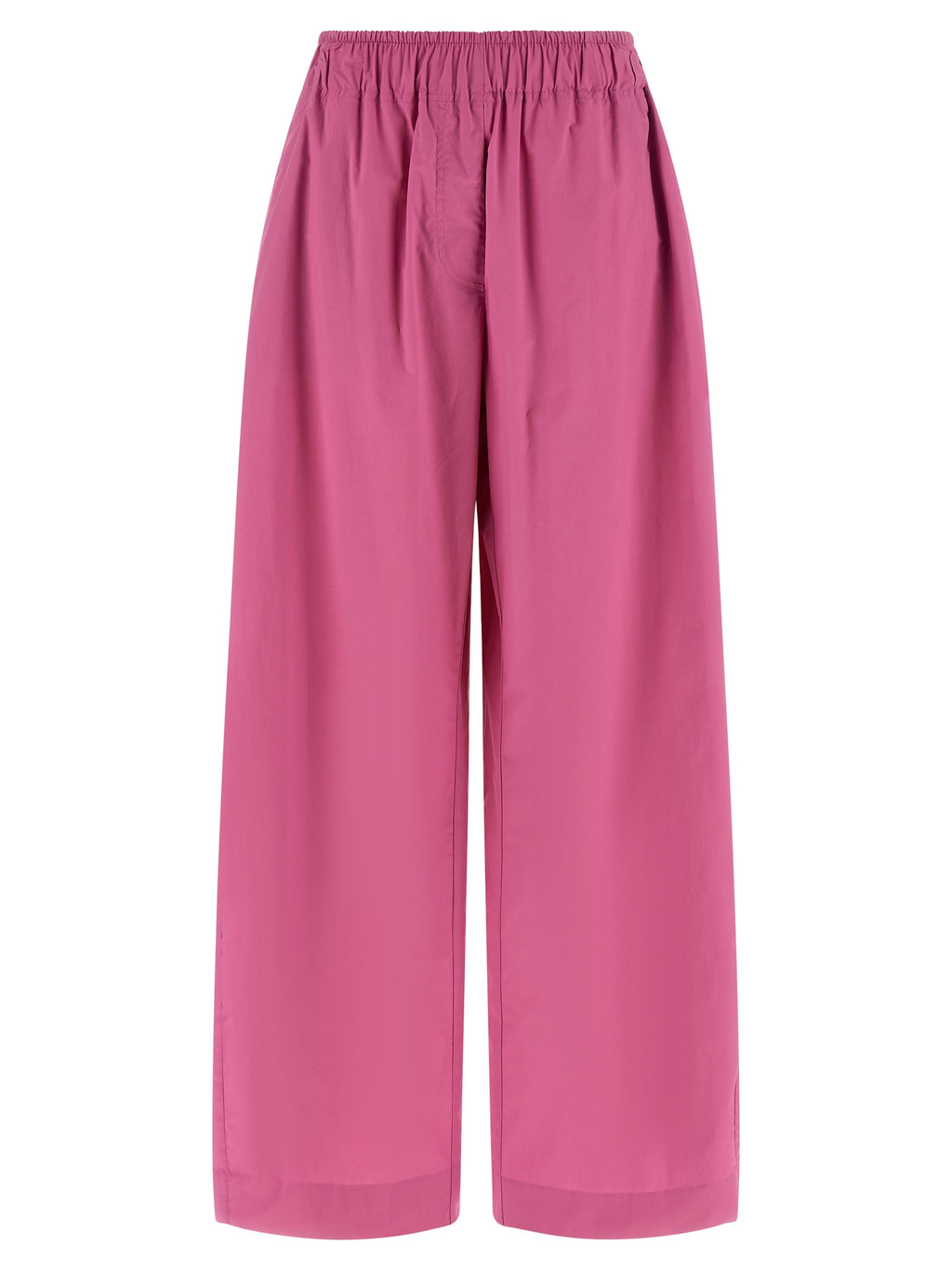 Fuchsia Cotton Casual Pants