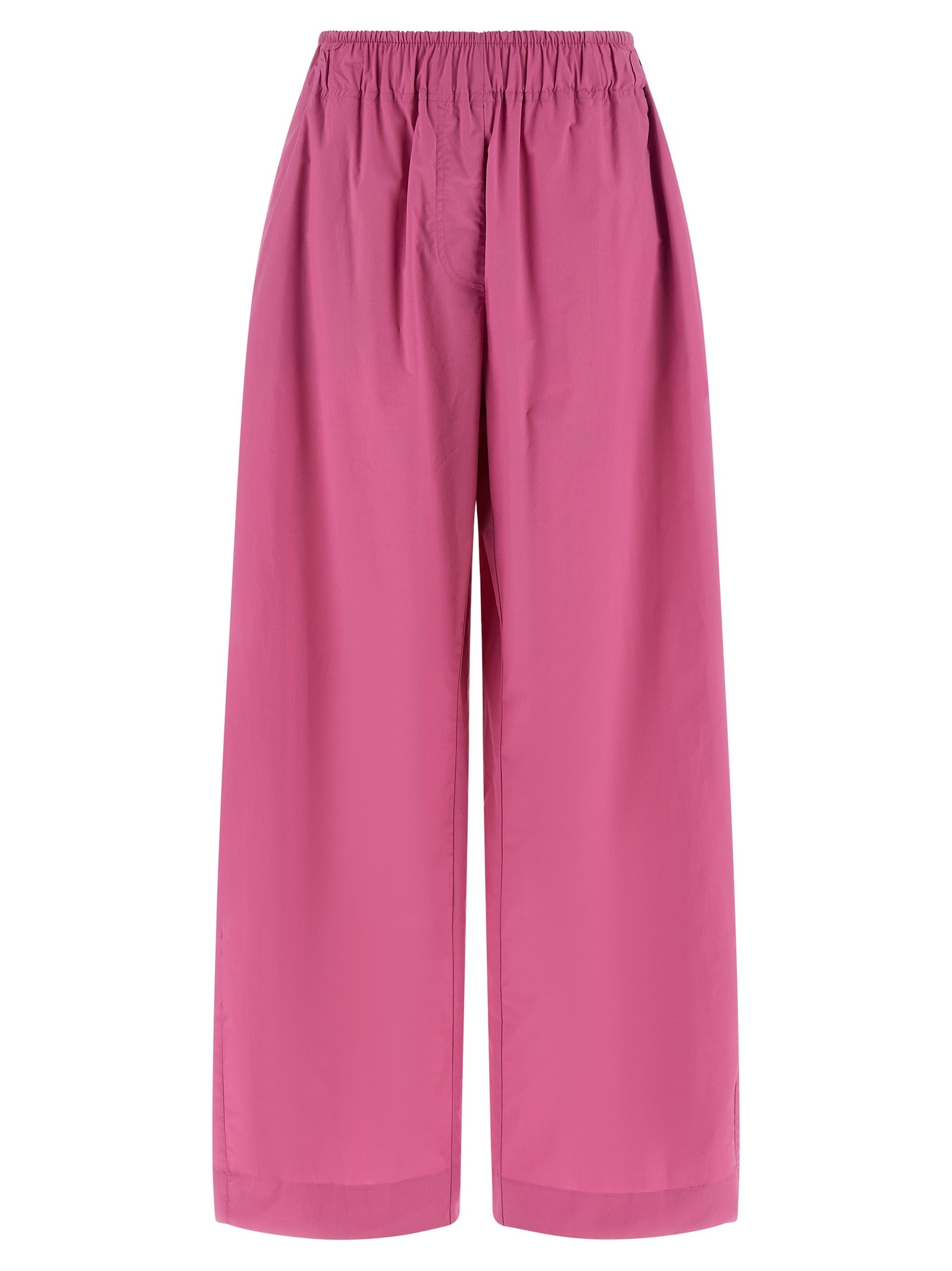 Fuchsia Cotton Casual Pants