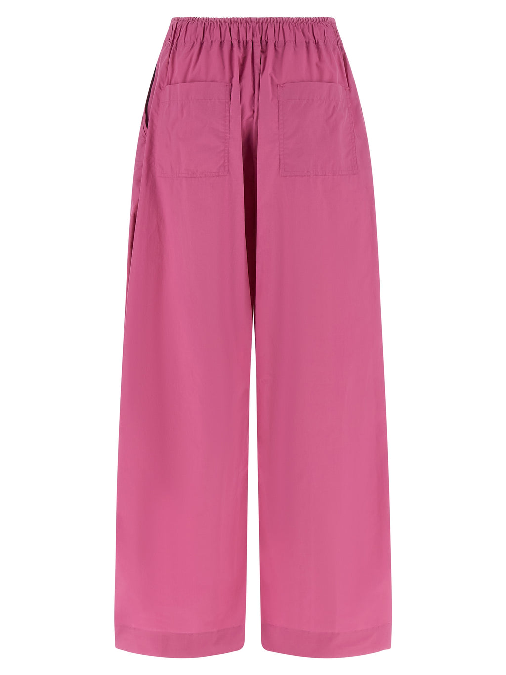 Fuchsia Cotton Casual Pants