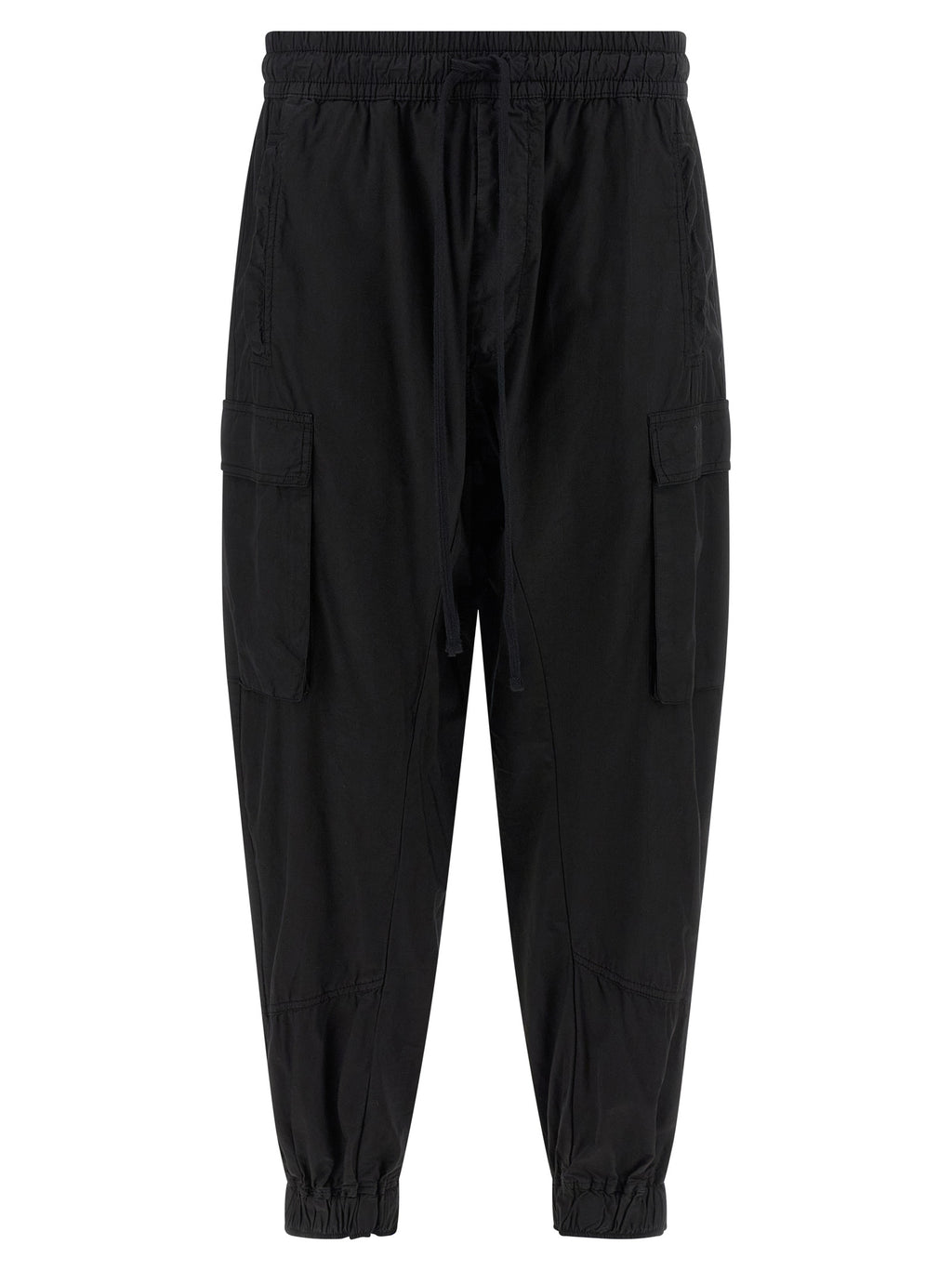 Black Organic Cotton Cargo Pants